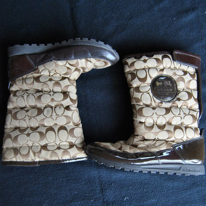 Coach Brown Q388 Jordy Snow Boots 7.5 Women