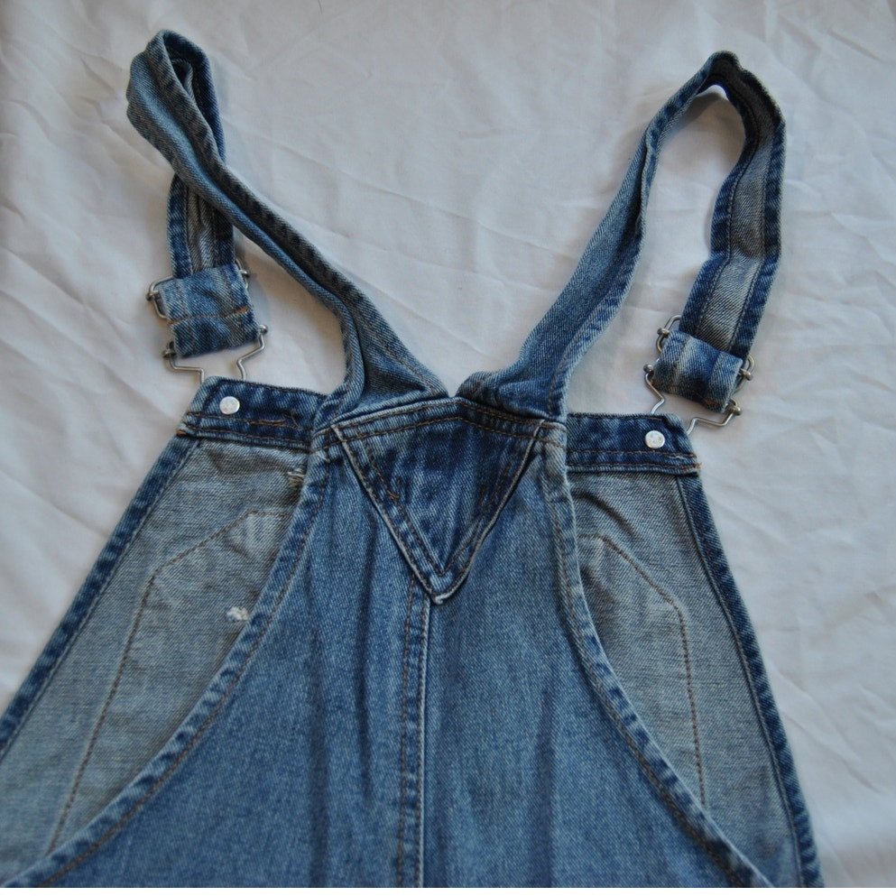Wild Fable Dark Blue Denim Jean Overalls Shorts Small