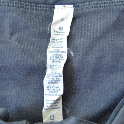 Lululemon Run Speed Short Coal Pig Pink Shale Stripe Size 6