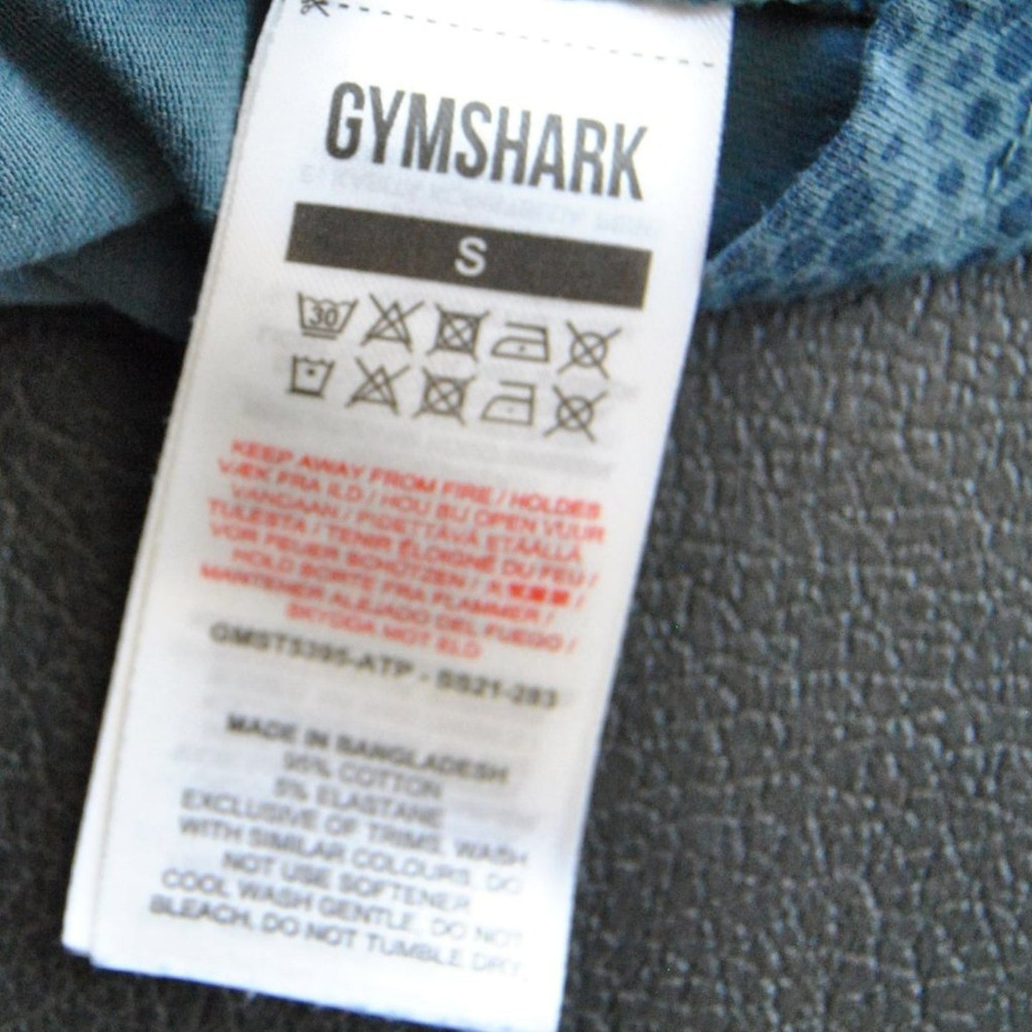 Gym Shark Small Blue Tank Top w/ White Logo