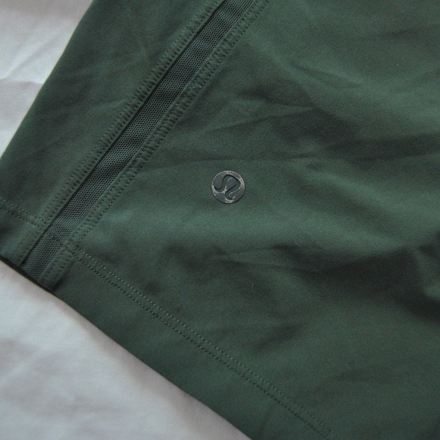 Lululemon Green Athletic Shorts w/ Inner Liner Large
