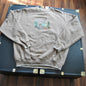 Tan Embroidered Nature Scene Large Crewneck Sweater