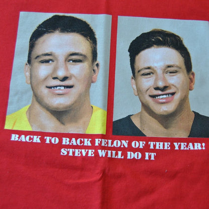 Nelk Boys Full Send "Steve will do it" X-Large Red Short Sleeve Shirt