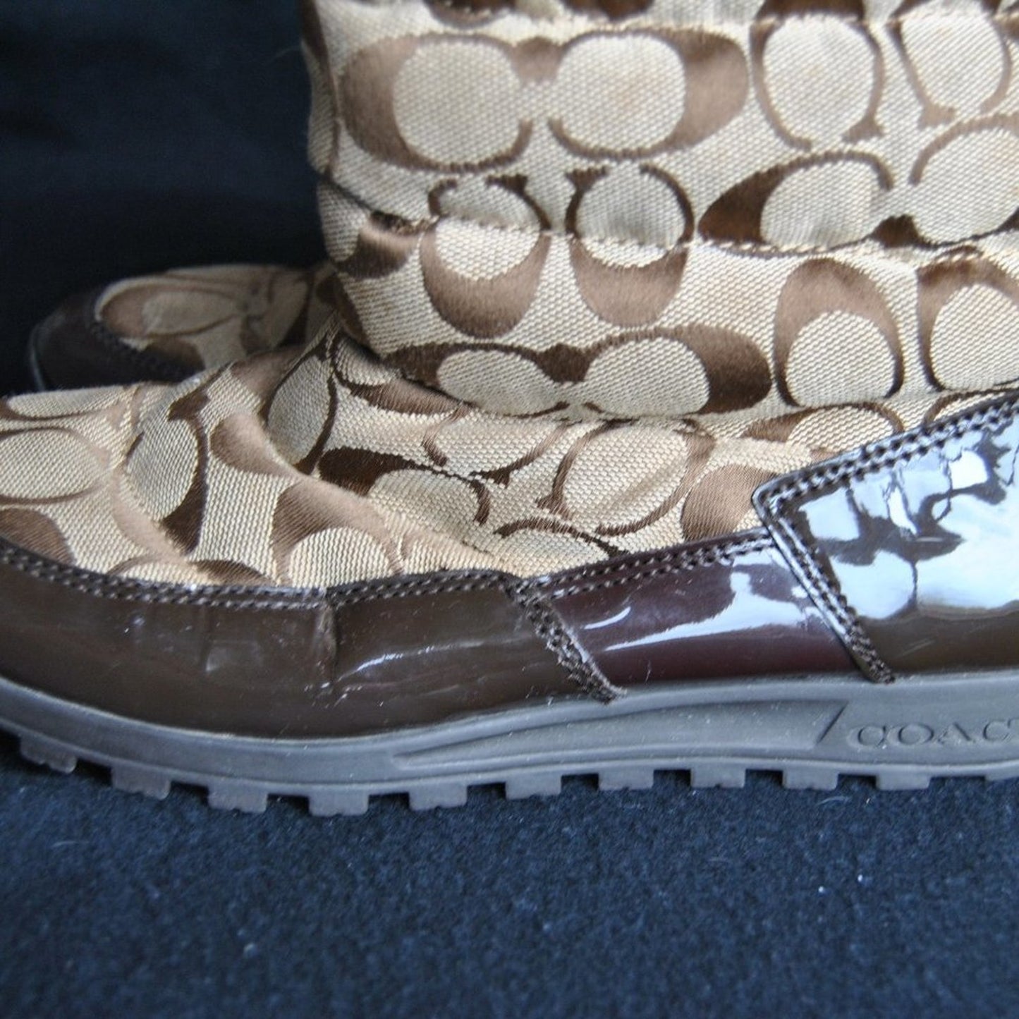 Coach Brown Q388 Jordy Snow Boots 7.5 Women
