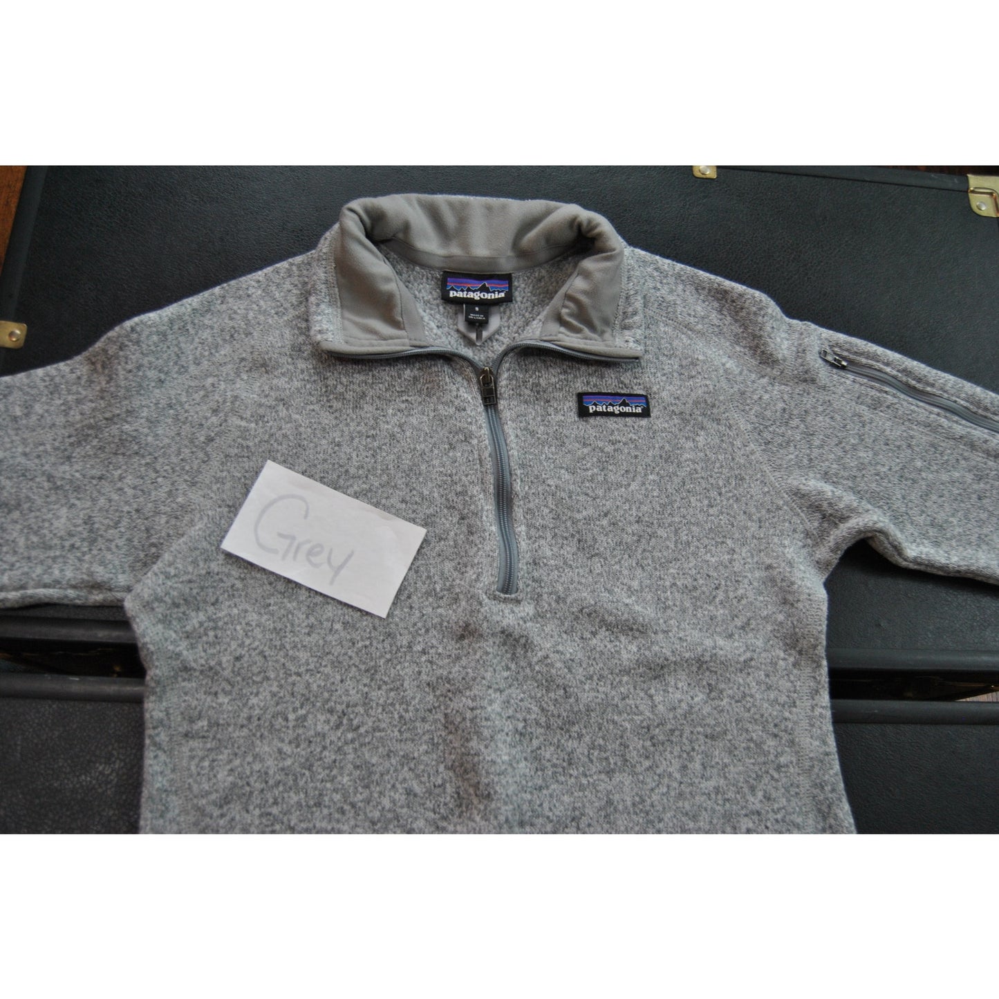Patagonia Quarter Zip Sweater Small Gray