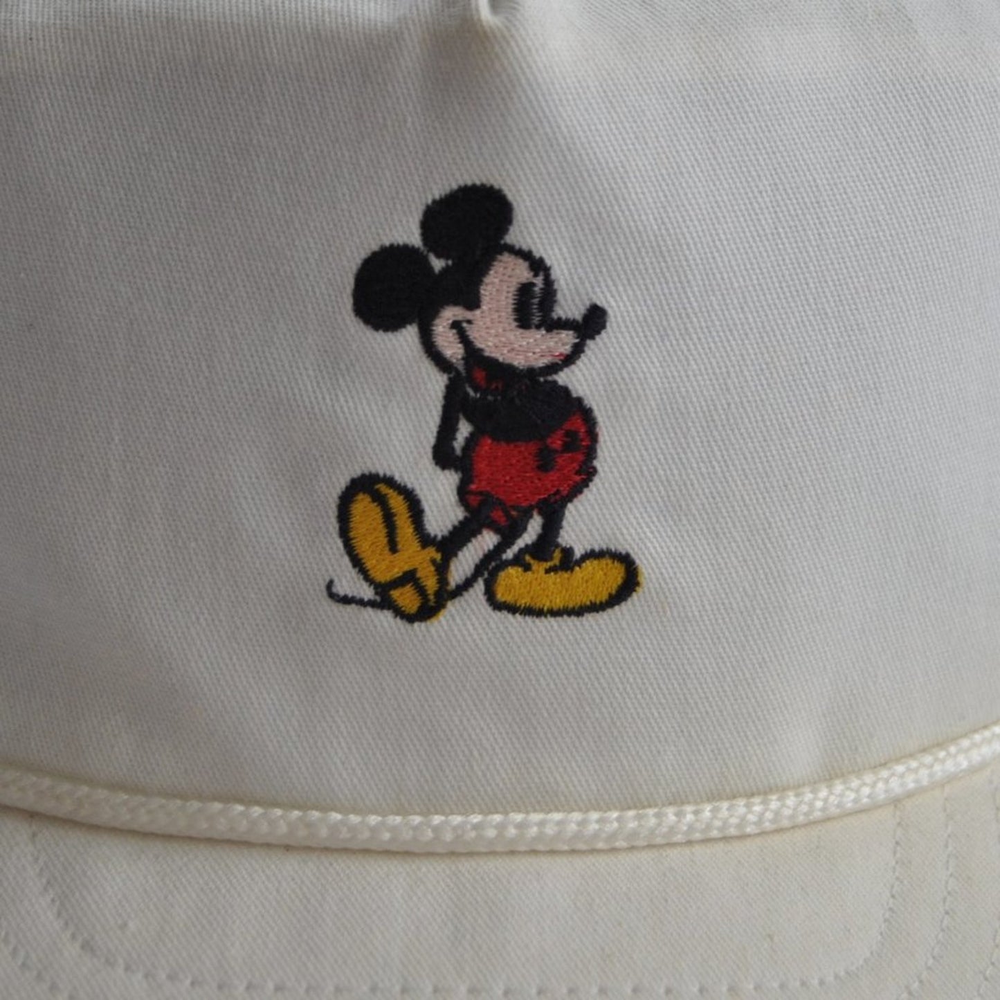 Vintage Off White Disney Mickey Mouse Snapback Hat