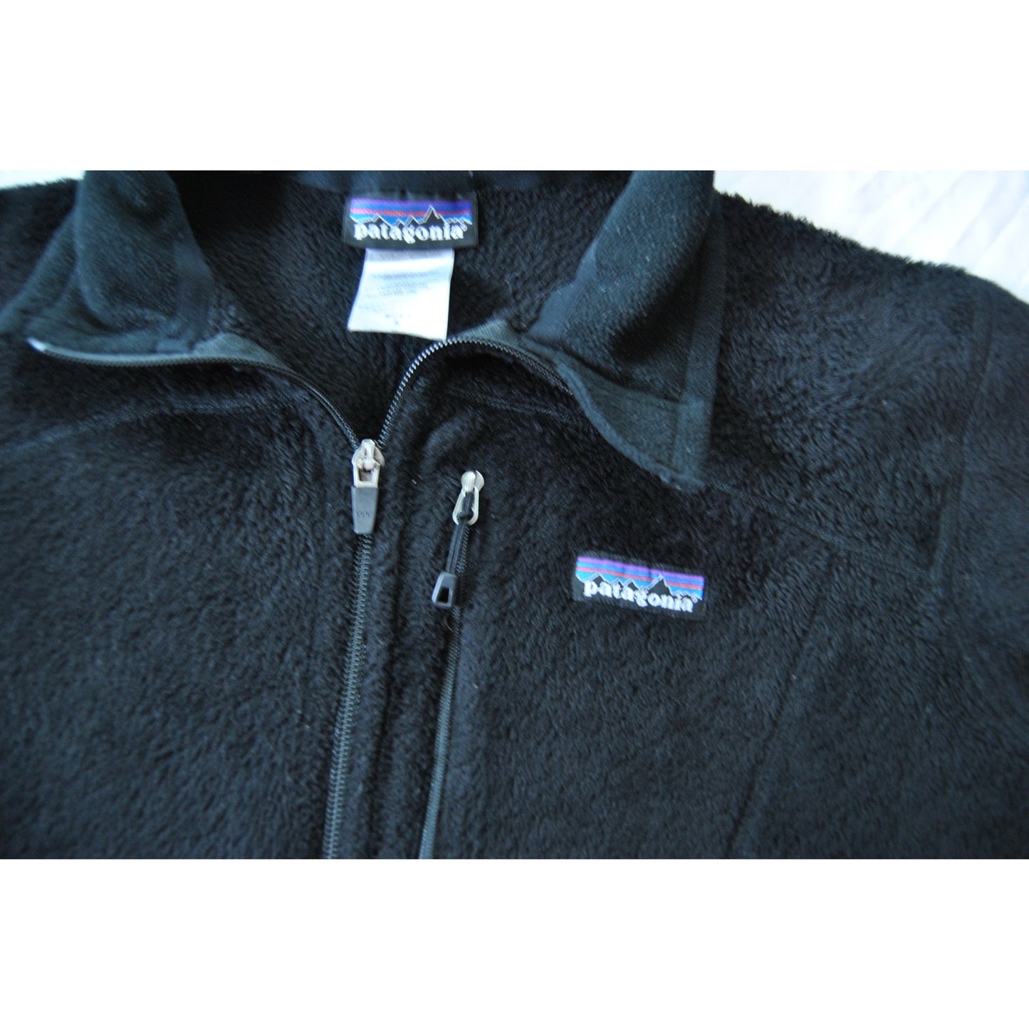 Patagonia Polartec Regulator R4 Black Full Zip Up Fleece Jacket Small