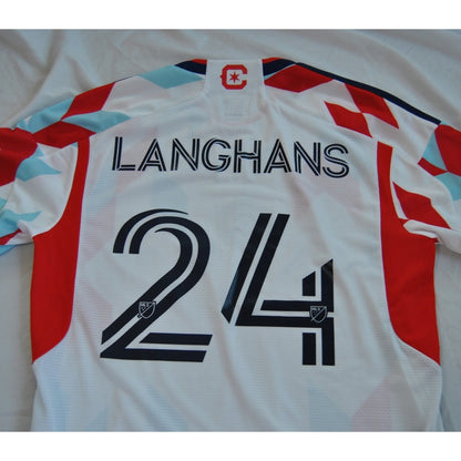 Adidas Chicago Fire Langhans #24 Soccer Jersey Large