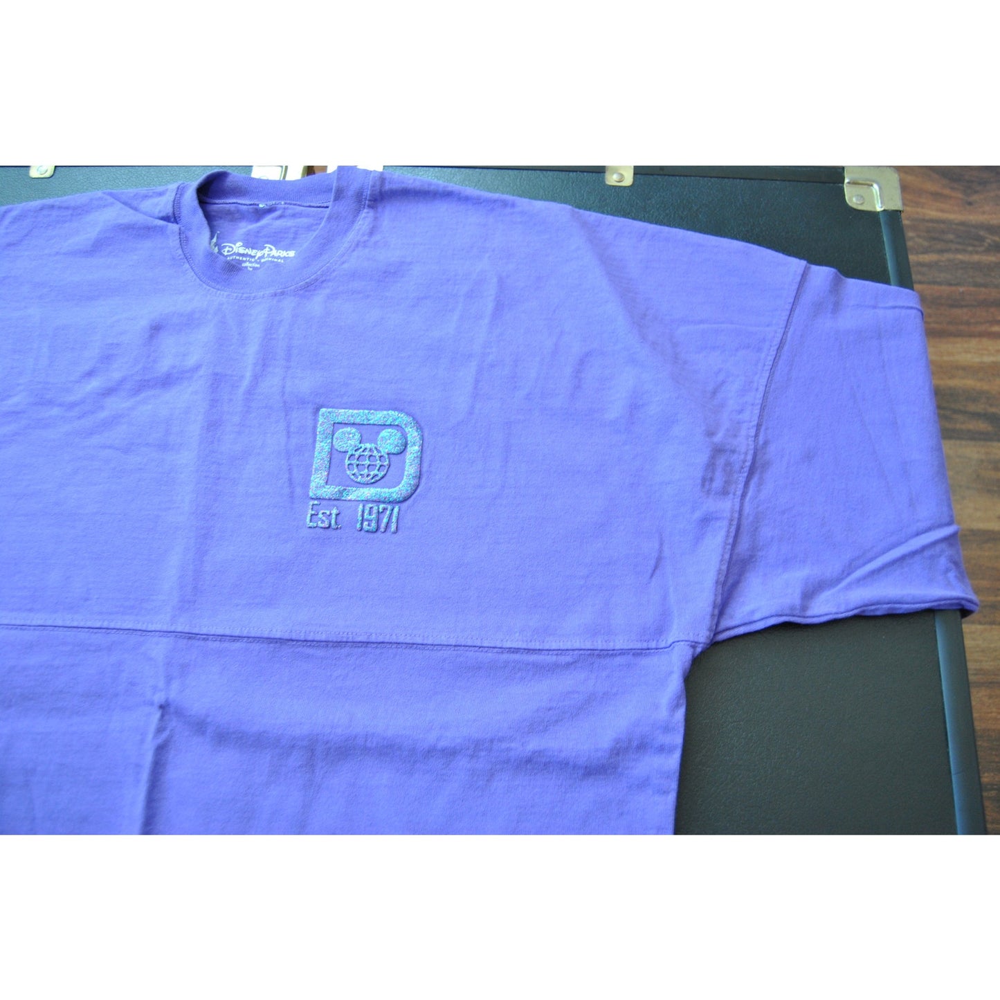 Disney Parks Authentic Original Small Purple Glitter Logo Spirit Jersey