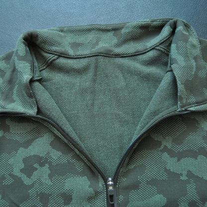 Lululemon Large Surge Warm Heritage Camo Olive Green 1/2 Zip Pullover