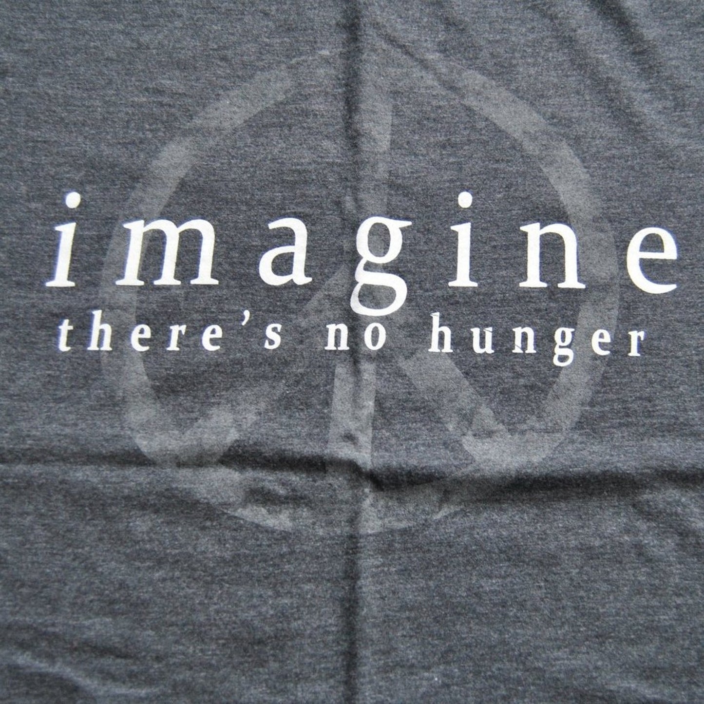 Hard Rock Café  Lyric Culture John Lennon Imagine Medium Gray Short Sleeve Shirt