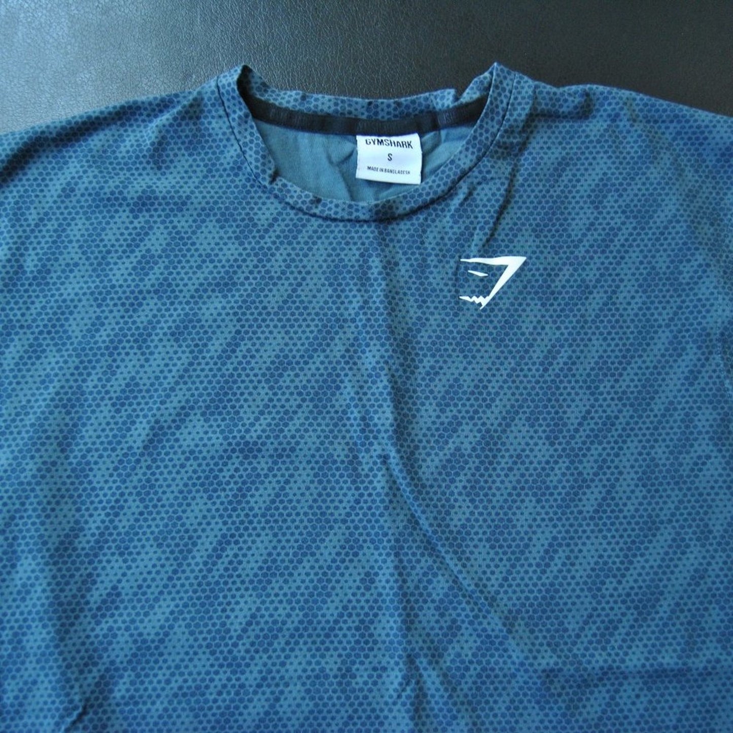 Gym Shark Small Blue Tank Top w/ White Logo