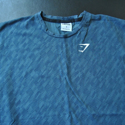Gym Shark Small Blue Tank Top w/ White Logo