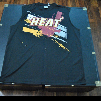 Miami Heat X-Large Black Zipway Tank Top