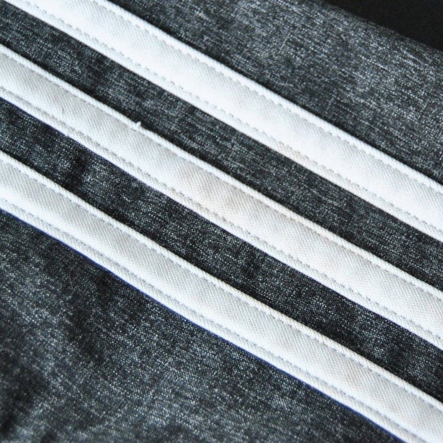 Adidas Small Gray w/ White Stripes Basketball Shorts