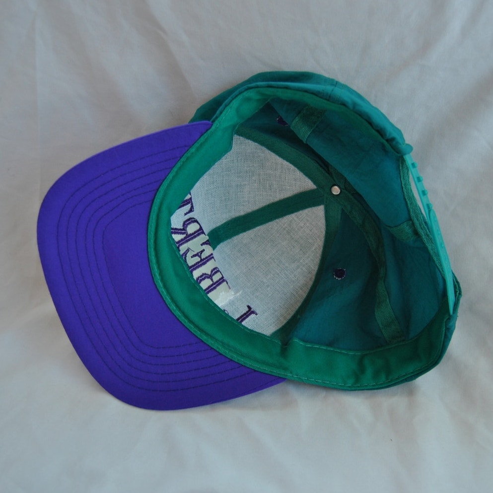 Statue Liberty New York City 90s Vintage Teal & Purple Snapback Hat