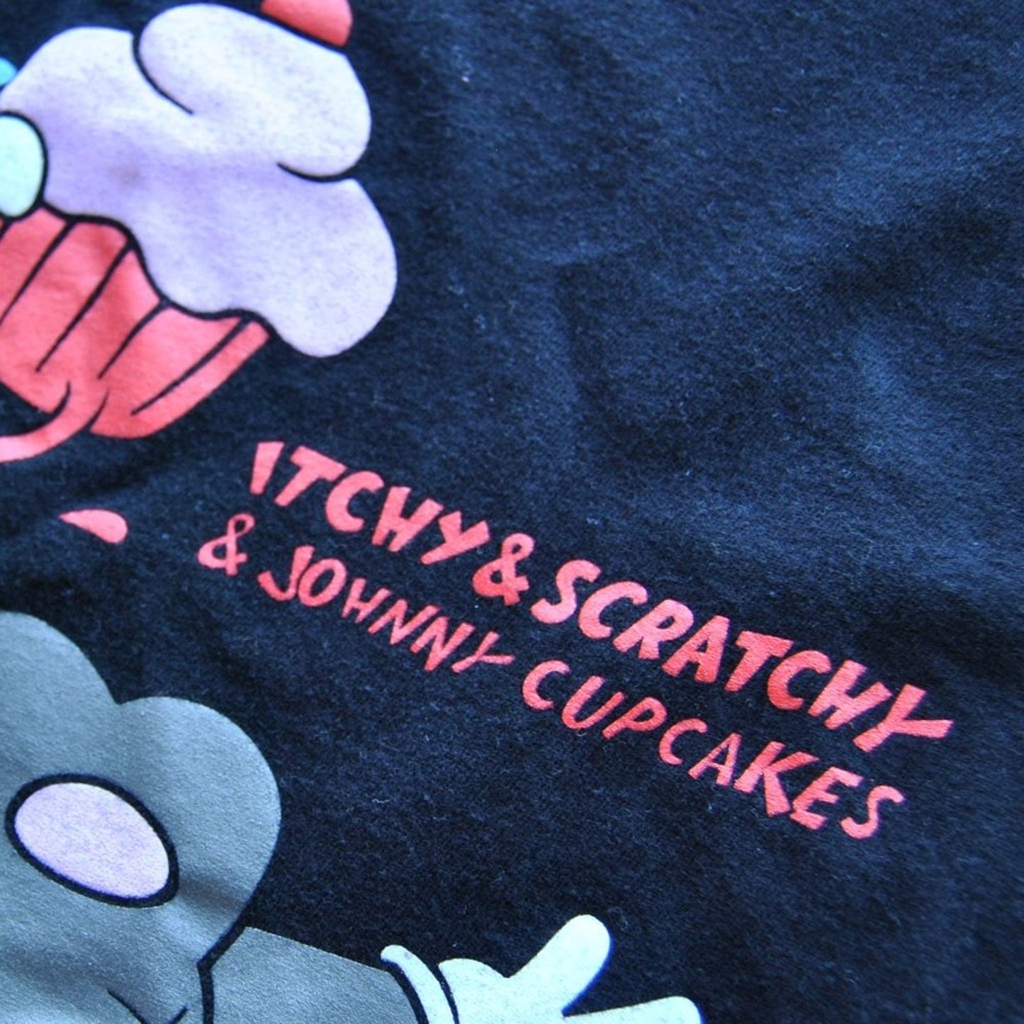 Johnny Cupcakes x The Simpsons Itchy & Scratchy Medium Black Short Sleeve