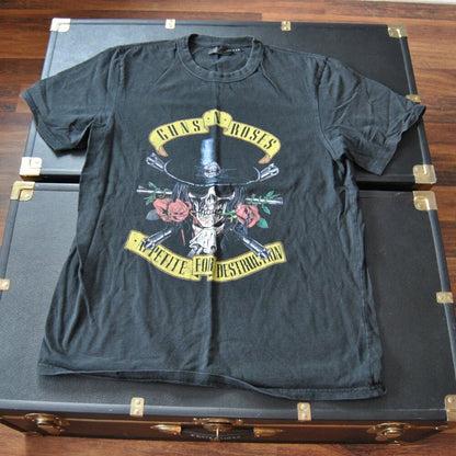 Guns and Roses Appetit for Destruction Large Black Short Sleeve Shirt