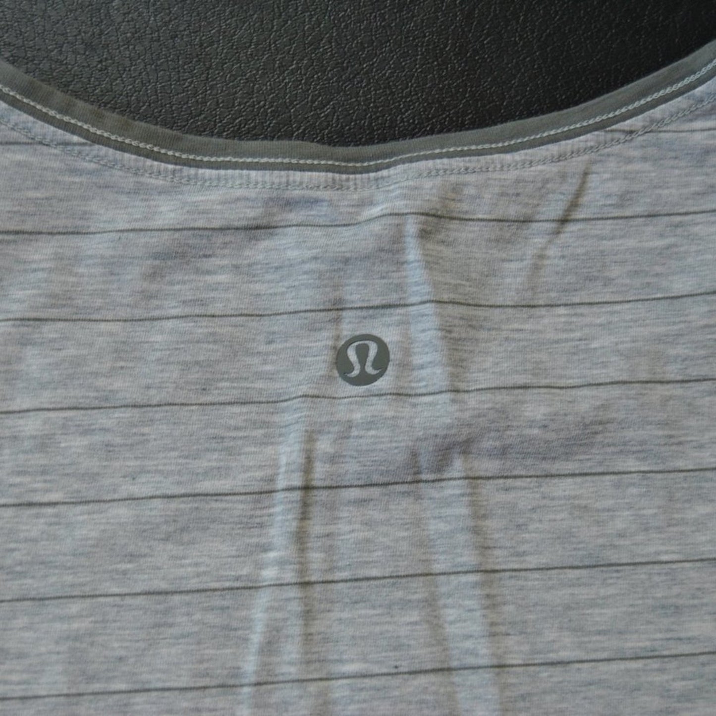 Lululemon Striped Gray Short Sleeve Shirt 6