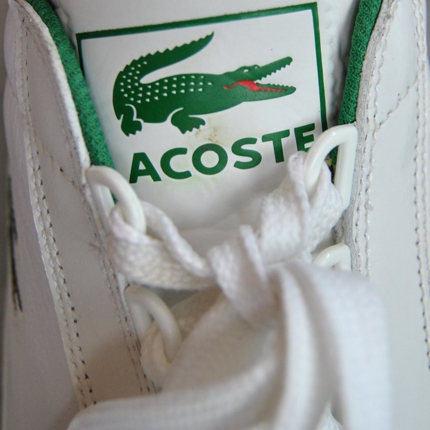 Lacoste White & Green Shoes Men's Size: 13