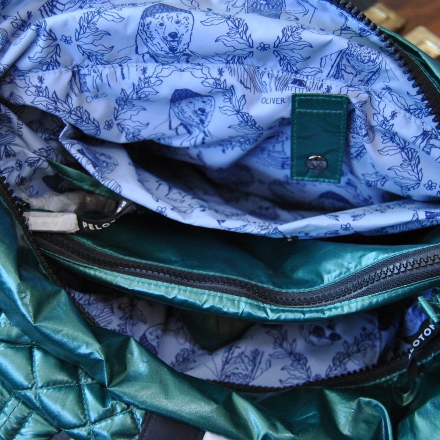 Oliver Thomas x Pelton Very Rare Teal Duffle Bag w/ Small Inner Tote