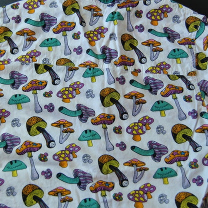 Trippy Mushroom ALAB Full Button Up Shirt Small