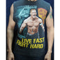John Cena Live Fast, Fight Hard Medium Black Cutoff Tank Top