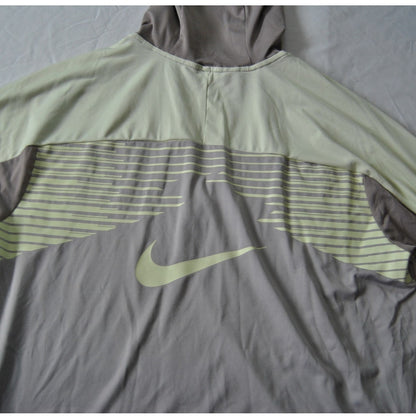 Nike Trail Lightweight Medium Gray & Yellow Quarter-zip Hoodie