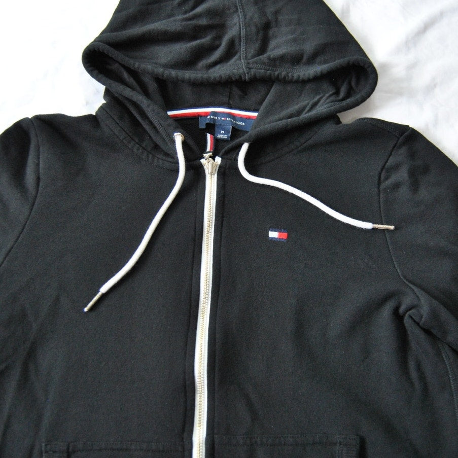 Tommy Hilfiger Medium Black Full Zip-up Lightweight Hoodie