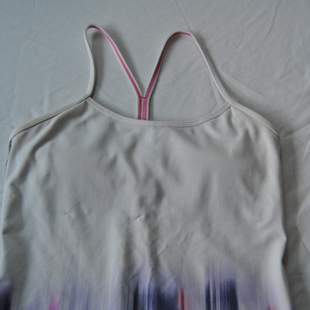 Lululemon Brushstroke Design White Tank Top