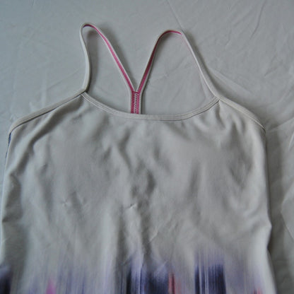 Lululemon Brushstroke Design White Tank Top
