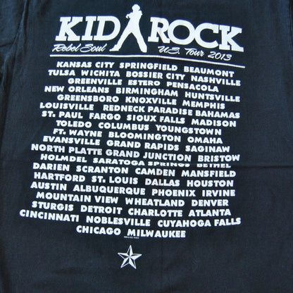 Kid Rock Rebel Soul 2013 U.S. Tour Medium Black Short Sleeve Shirt