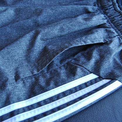 Adidas Small Gray w/ White Stripes Basketball Shorts