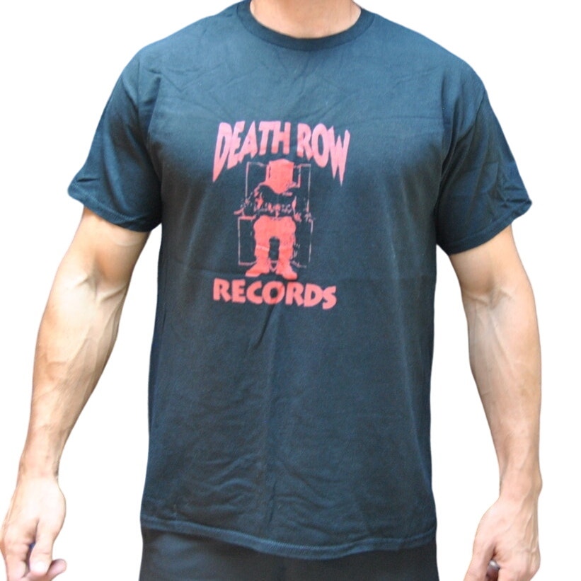 Death Row Records Large Black Red Short Sleeve Shirt