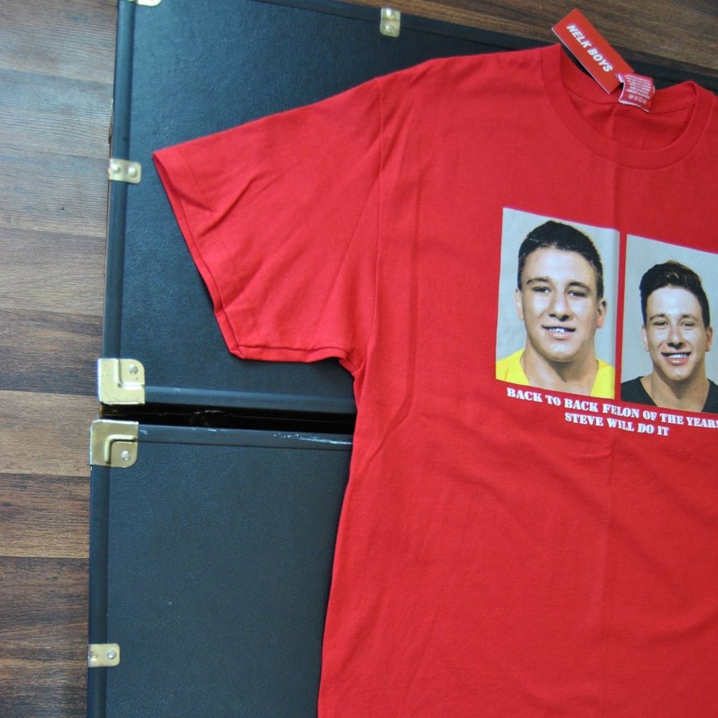 Nelk Boys Full Send "Steve will do it" X-Large Red Short Sleeve Shirt