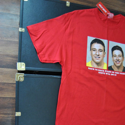Nelk Boys Full Send "Steve will do it" X-Large Red Short Sleeve Shirt