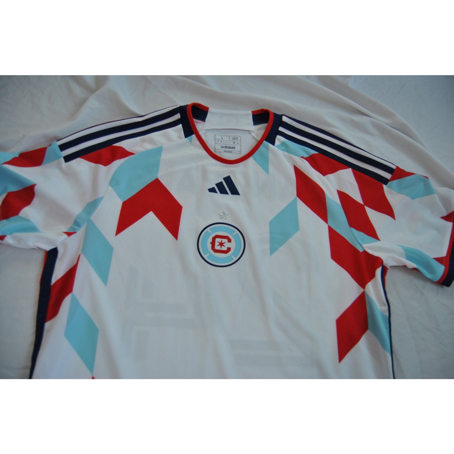 Adidas Chicago Fire Langhans #24 Soccer Jersey Large