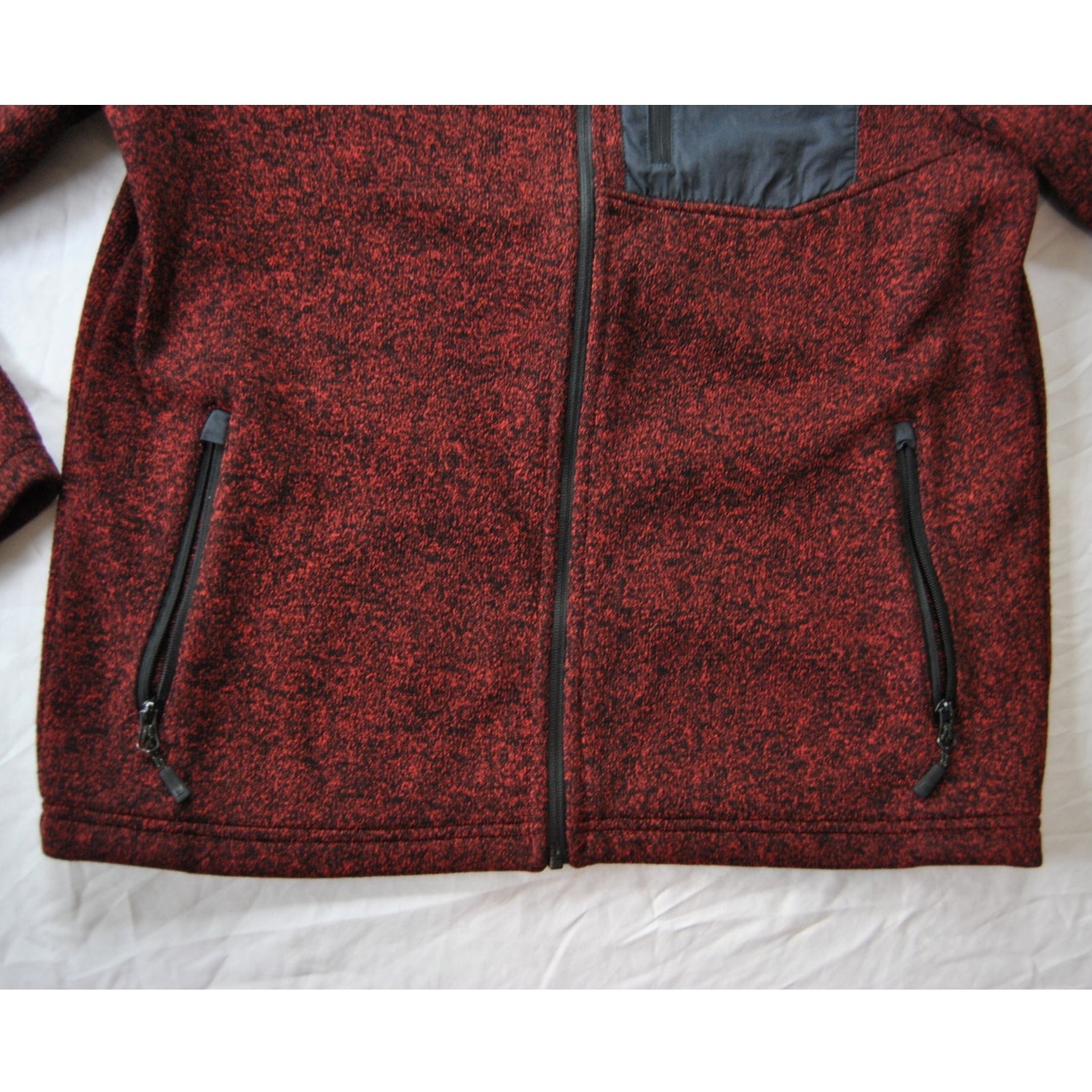 CAT Caterpillar Workgear Black & Red Full Zip Up Jacket Medium