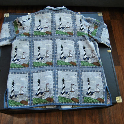 Blair Lighthouse Tapestry X-Large Blue Vintage Blazer