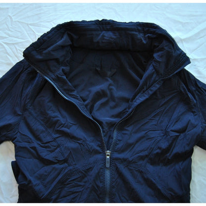 Lululemon Windbreaker with Hideaway Hoodie Size 10 Dark Blue