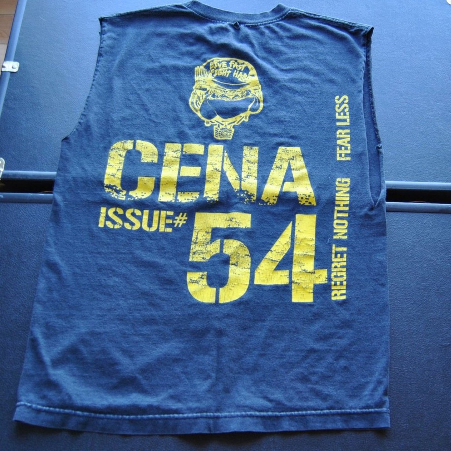 John Cena Live Fast, Fight Hard Medium Black Cutoff Tank Top