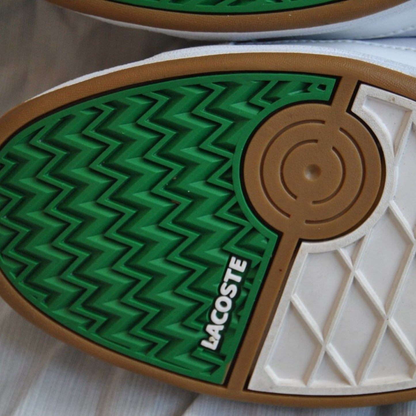 Lacoste White & Green Shoes Men's Size: 13