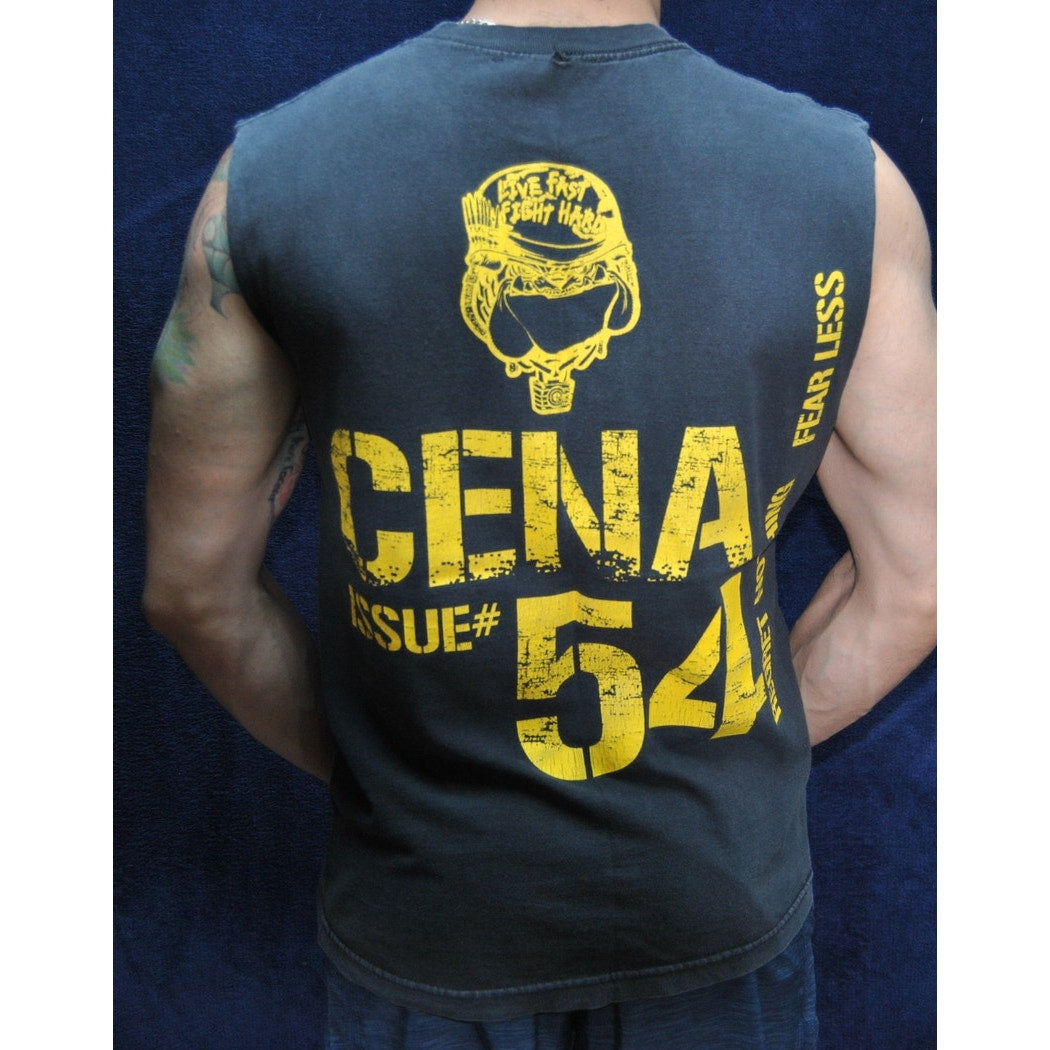 John Cena Live Fast, Fight Hard Medium Black Cutoff Tank Top