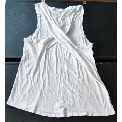 Lululemon White Crossback Tank Top