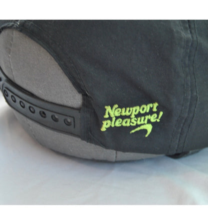 Vintage 90s Newport Pleasure Black Promo Black & Green Snapback Hat