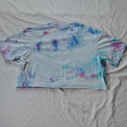 T-Bar x Cotton On Medium Tie Dye 80's Mix Tapes Logo Crop Top