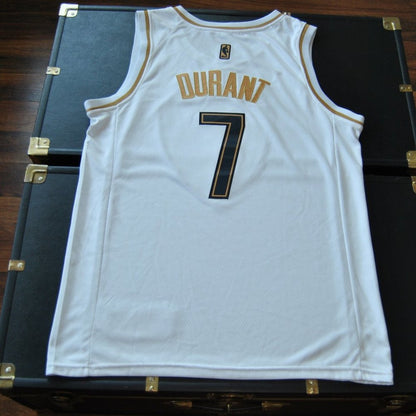New York Nets Kevin Durant #7 White Nike Jersey