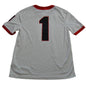 Georgia Bulldogs Team Jersey #1 White and Red Medium