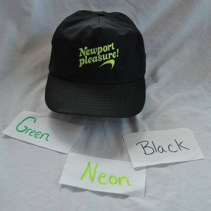 Vintage 90s Newport Pleasure Black Promo Black & Green Snapback Hat