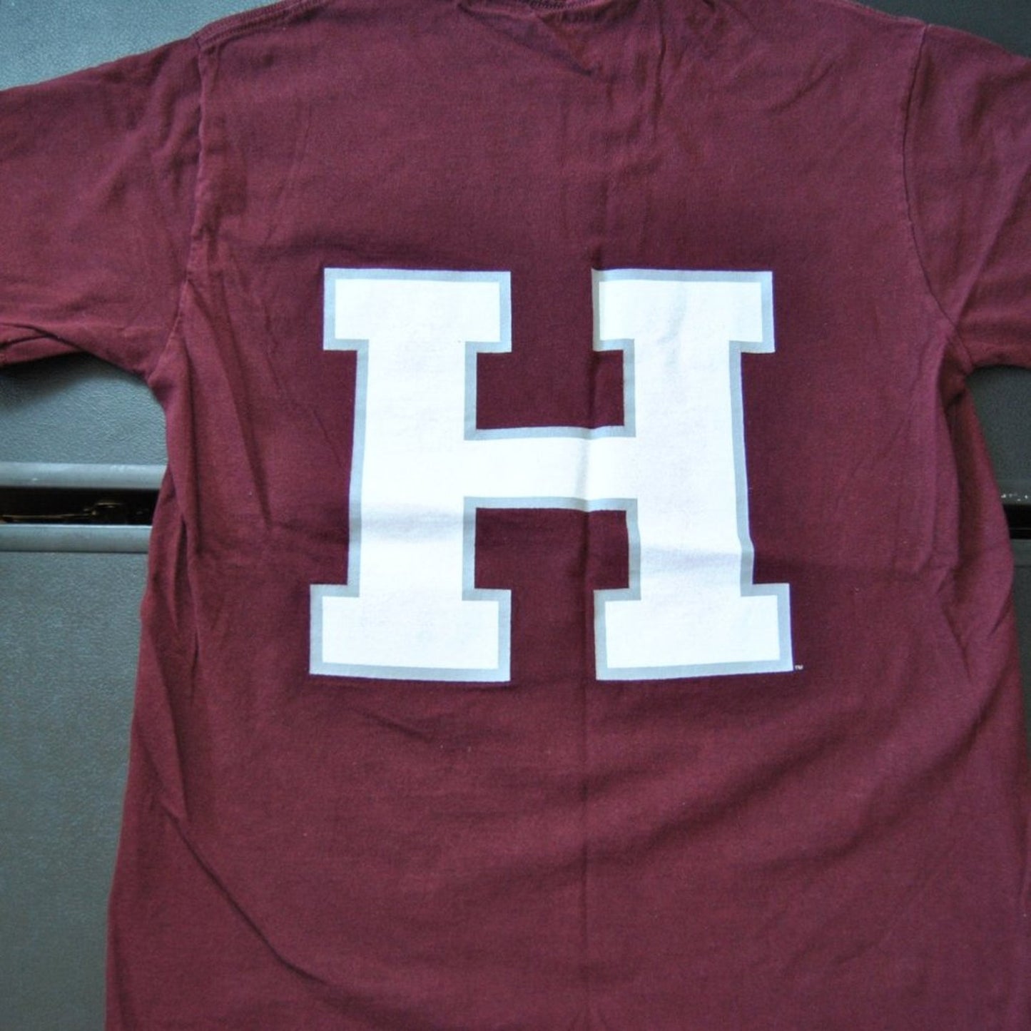Harvard University Medium Crimson Champion Short Sleeve Shirt w/ Back Logo